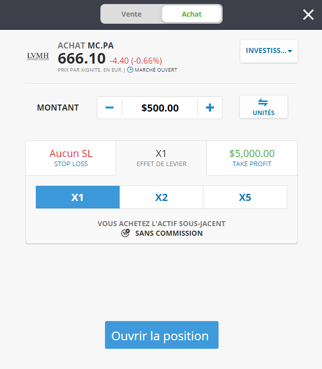Acheter Action LVMH eToro Acheter Action LVMH eToro
