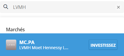 Action LVMH eToro Action LVMH eToro