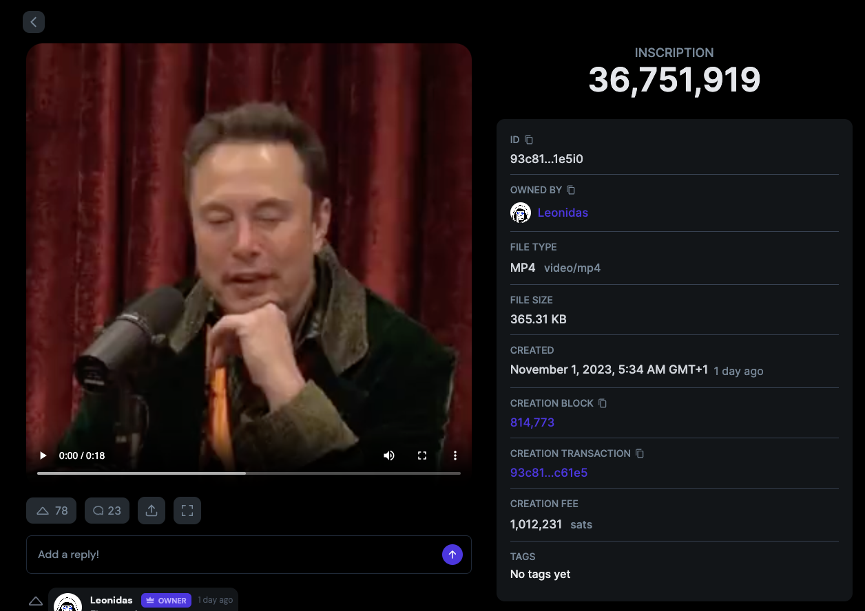 Elon Musk devient un Ordinals NFT Elon Musk devient un Ordinals NFT