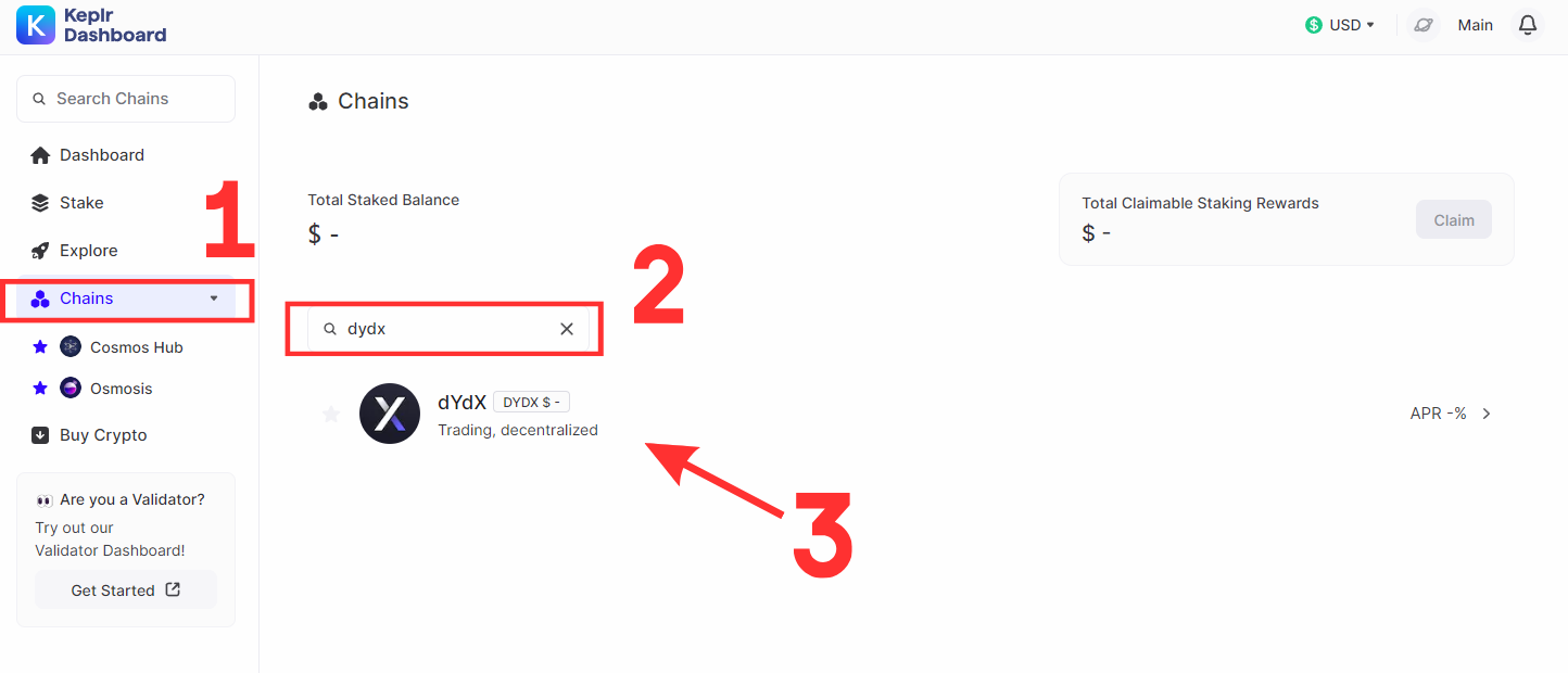 Keplr dashboard etapes Keplr dashboard etapes