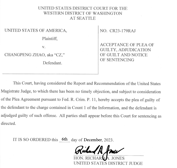 CZ plaidoyer accepté CZ plaidoyer accepté