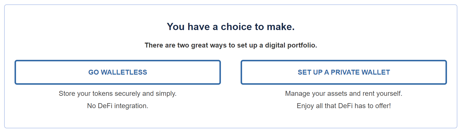 Choix wallet RealT Choix wallet RealT