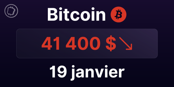 Vers un retour du Bitcoin sous les 40 000 $ ? Analyse du BTC du 19 janvier 2024