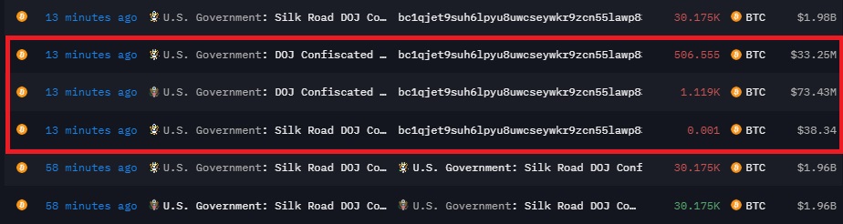 Transactions Arkham Bitcoin