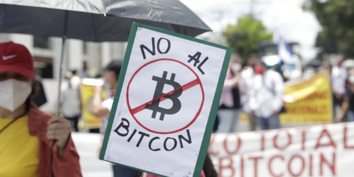 no al Bitcoin Salvador no al Bitcoin Salvador