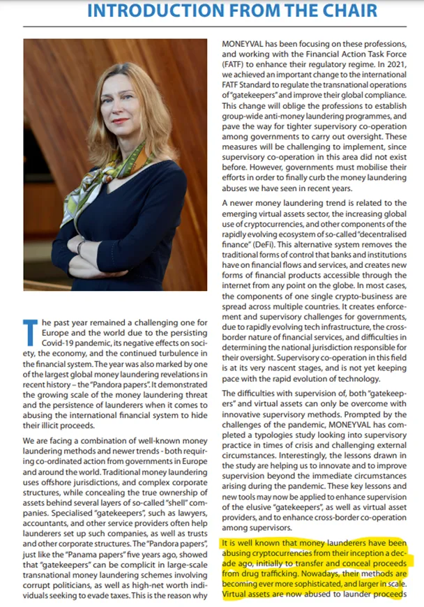 Blanchiment argent crypto