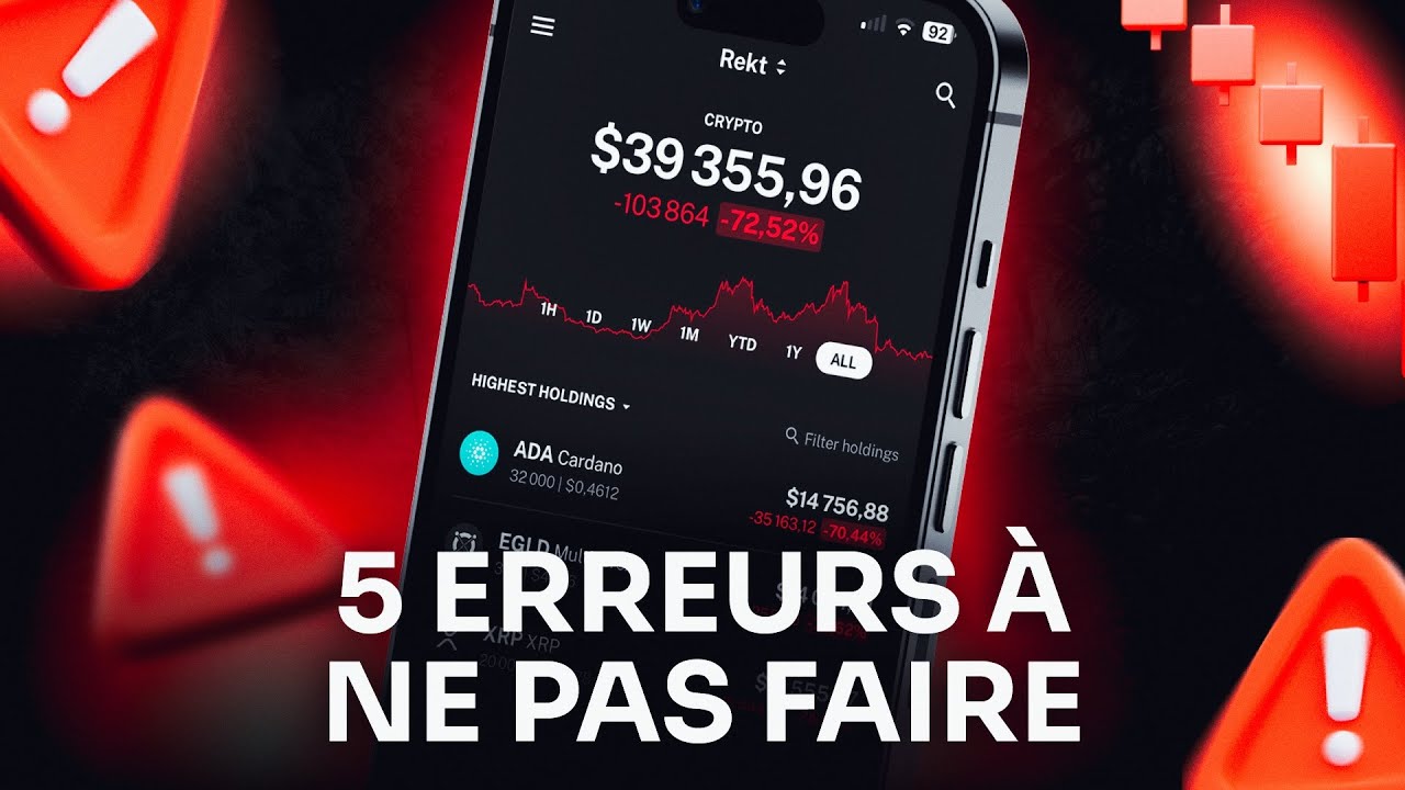 Les 5 plus grosses erreurs à éviter en crypto pour ne pas perdre (trop) d'argent !