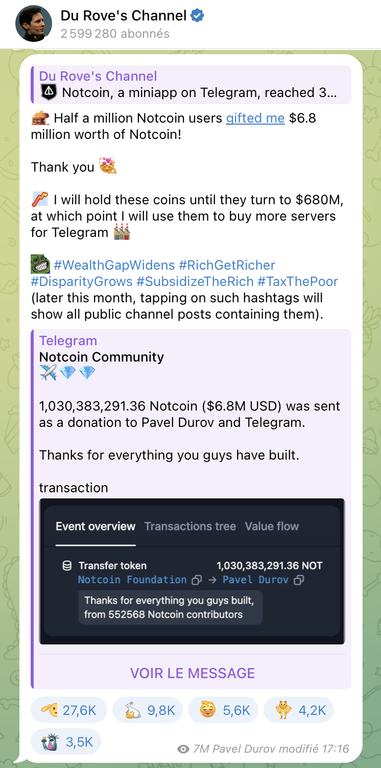 pavel dourov notcoin