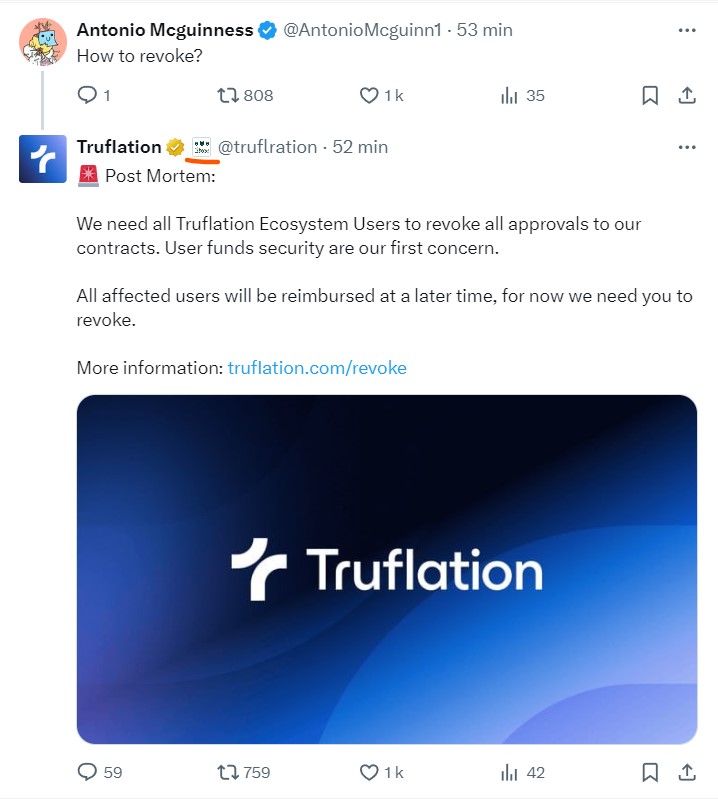 Faux compte X de Truflation Faux compte X de Truflation