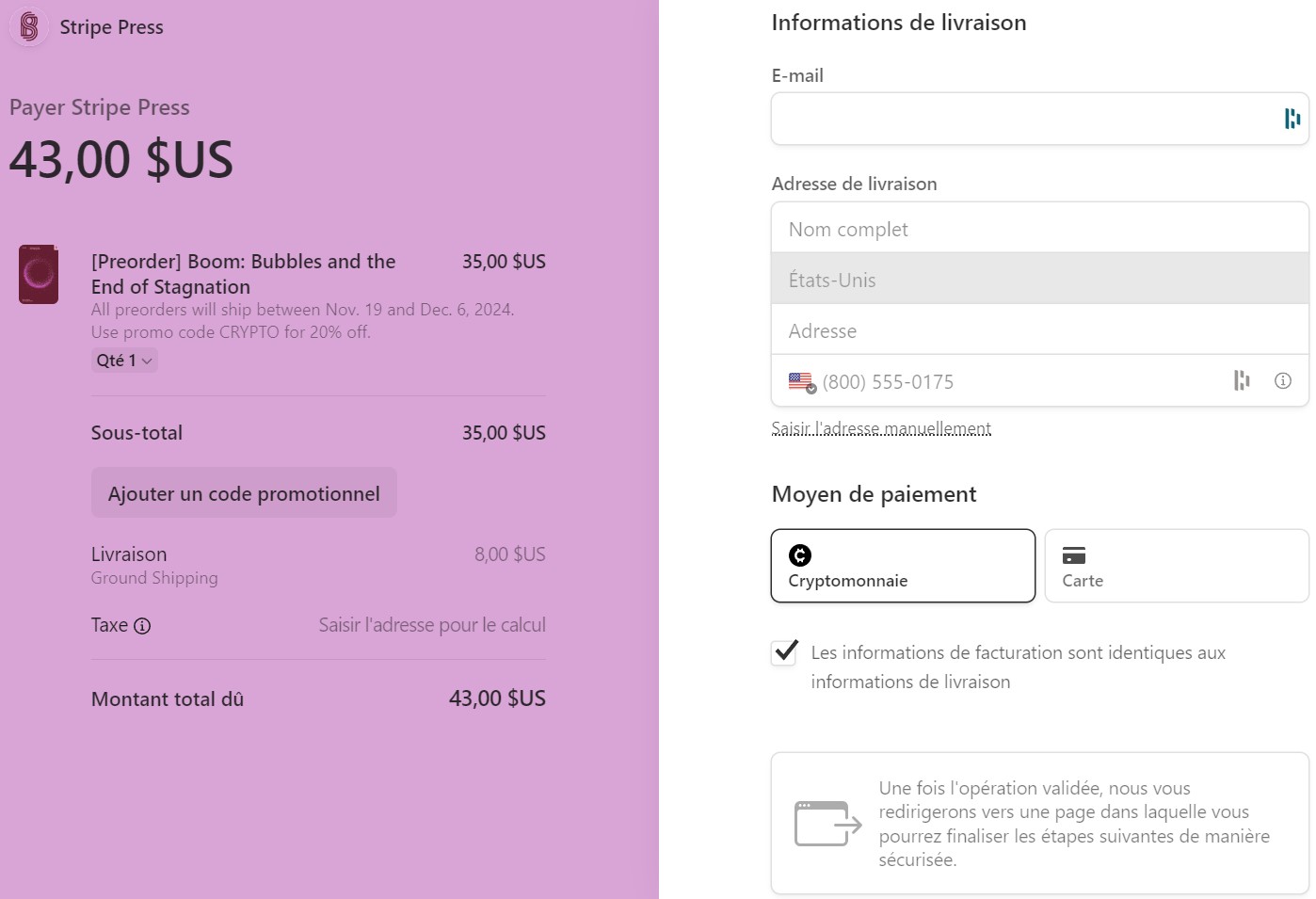 Aperçu des paiements en USDC sur Stripe Aperçu des paiements en USDC sur Stripe