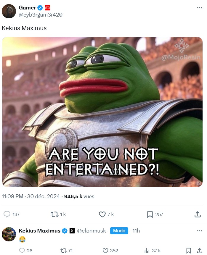 Tweet d'Elon Musk Tweet d'Elon Musk