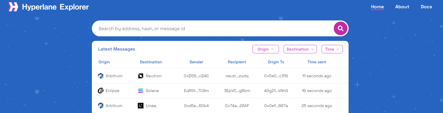 Hyperlane Explorer Hyperlane Explorer