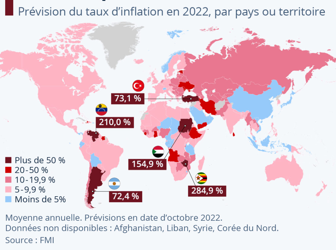 inflation carte monde 2022 inflation carte monde 2022