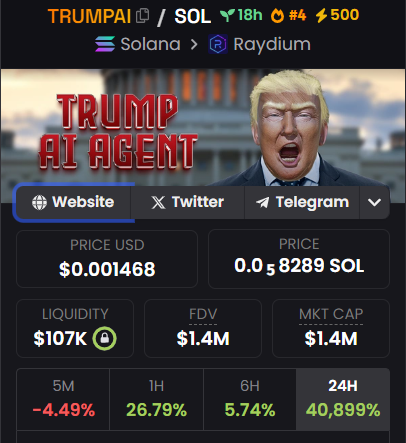 trump ai agent token trump ai agent token