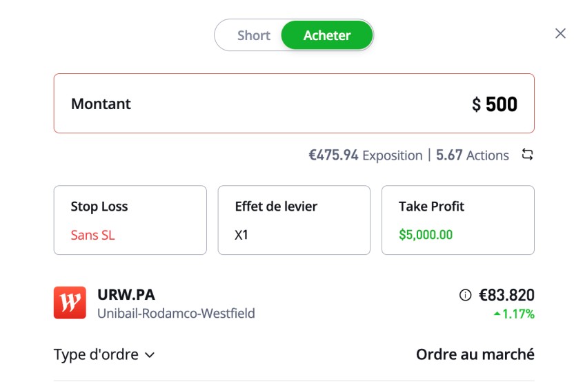 Acheter Action Unibail