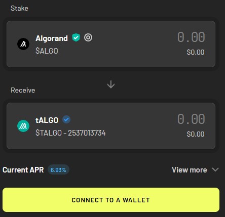 ALGO Staking Tinyman