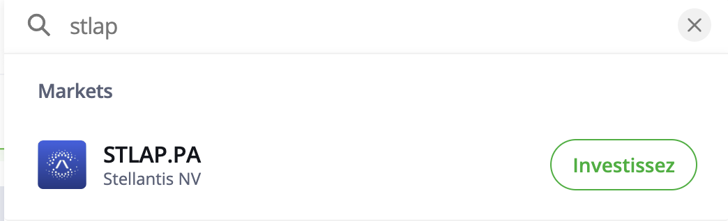 Action Stellantis STLAP Action Stellantis STLAP