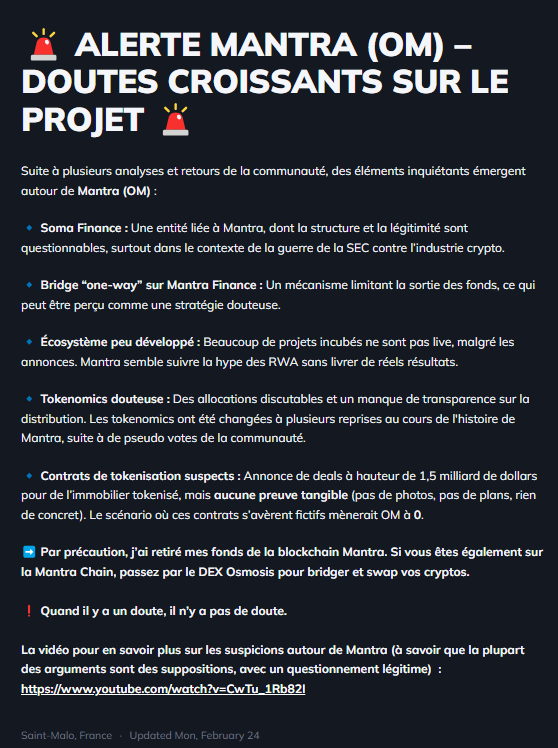 Capture d'écran de l'alerte partagée aux membres de Cryptoast Academy Capture d'écran de l'alerte partagée aux membres de Cryptoast Academy