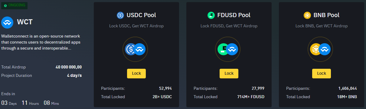 WalletConnect Launchpool Binance