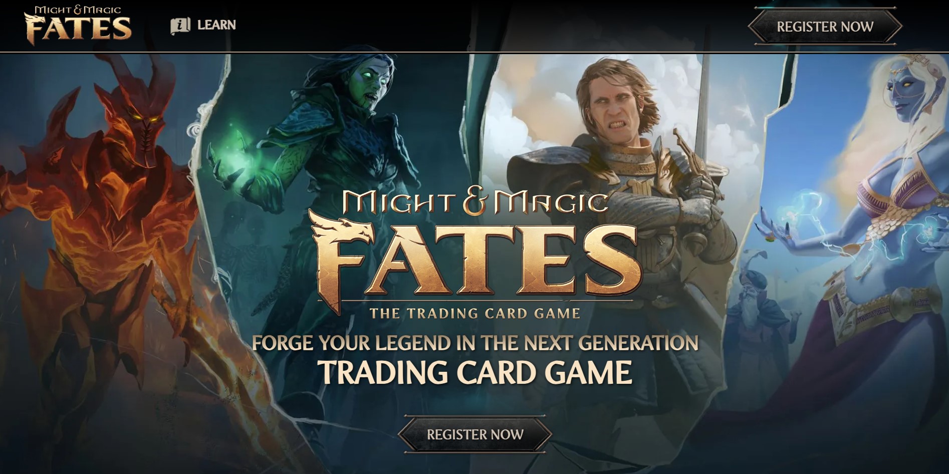 Accueil du site Web du jeu Might & Magic Fates Accueil du site Web du jeu Might & Magic Fates