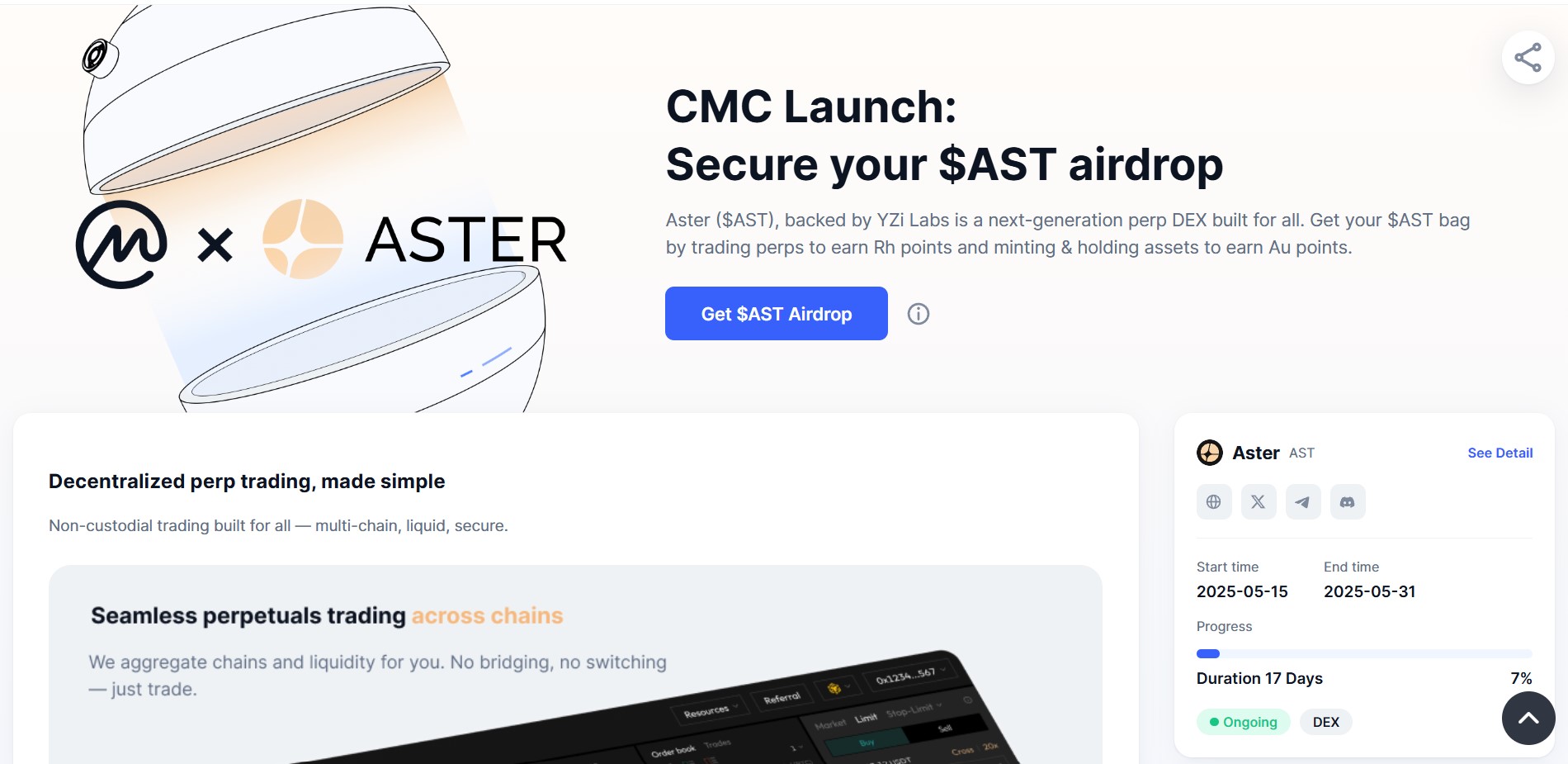 Présentation d'Aster sur le CMC Launch