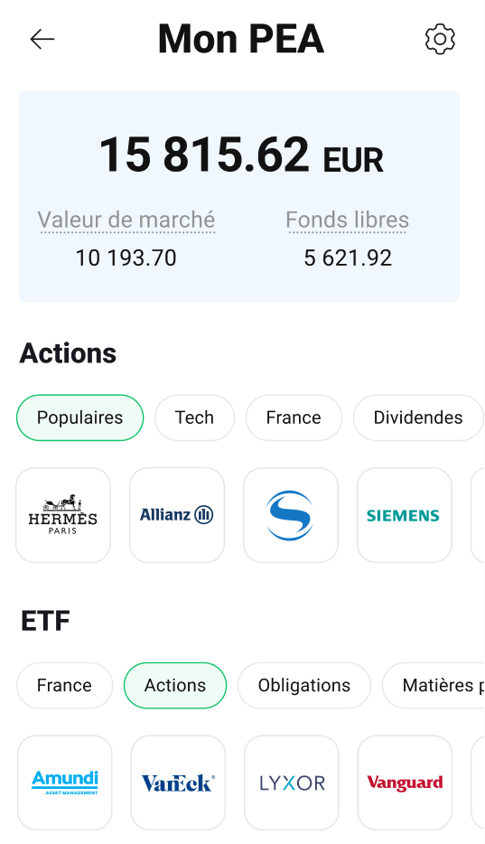Application mobile pour le PEA de XTB Application mobile pour le PEA de XTB