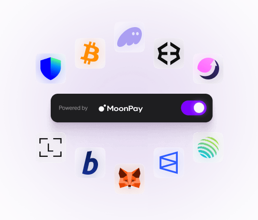 Quelques-uns des wallets et protocoles compatibles avec MoonPay