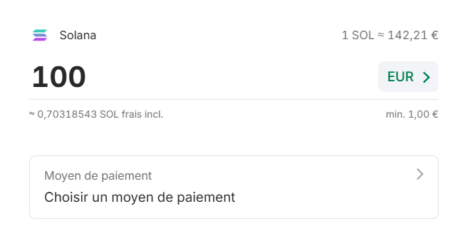 Acheter Solana Bitpanda