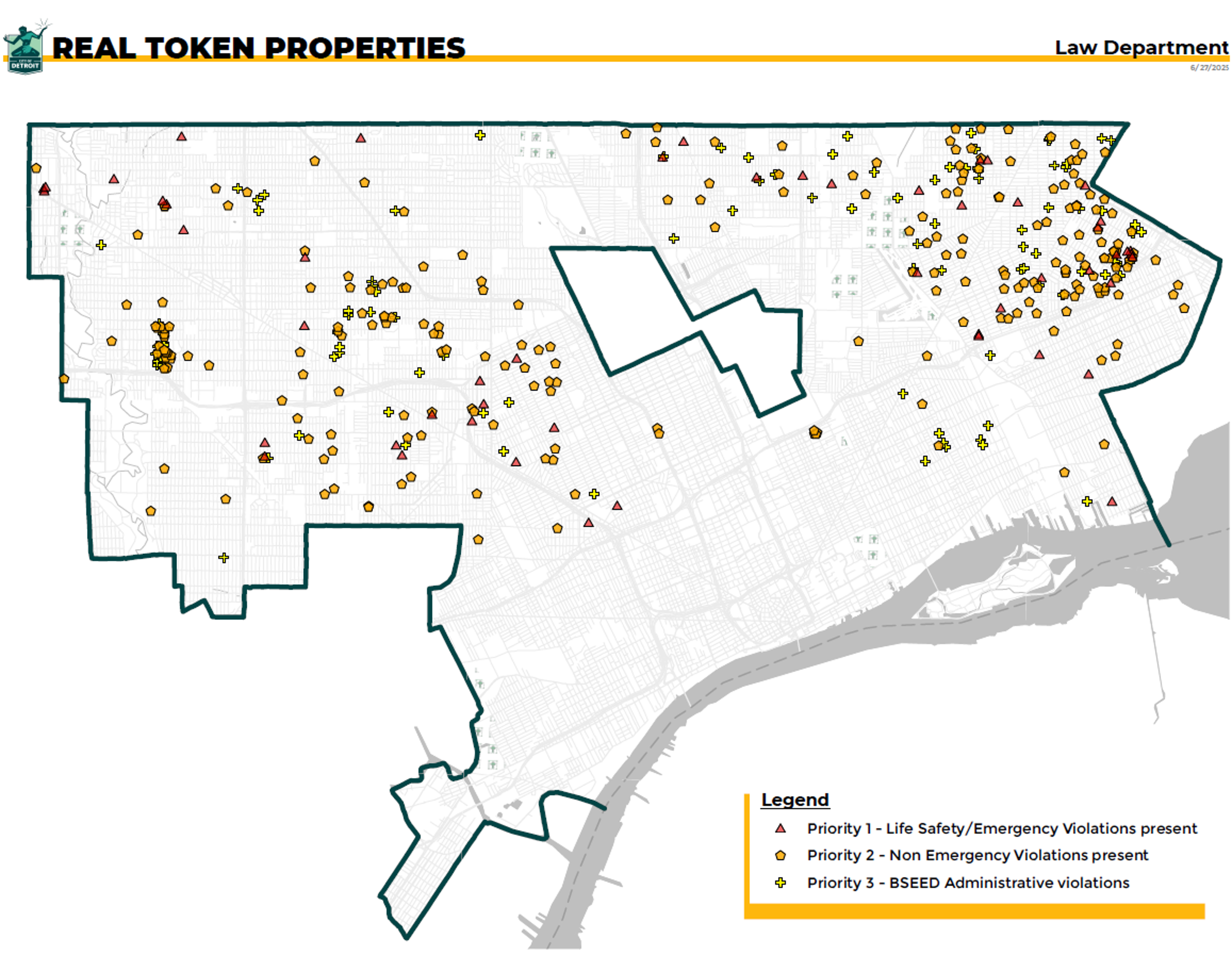 Carte des biens immobiliers RealT mis en cause à Détroit Carte des biens immobiliers RealT mis en cause à Détroit