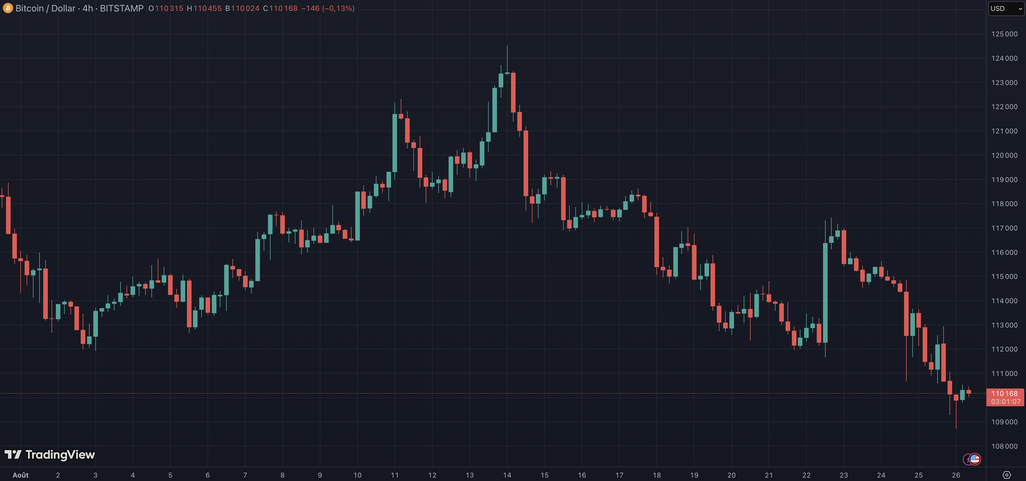 Retour du Bitcoin à 110 000 dollars. La rotation des capitaux laisse place à l'incertitude