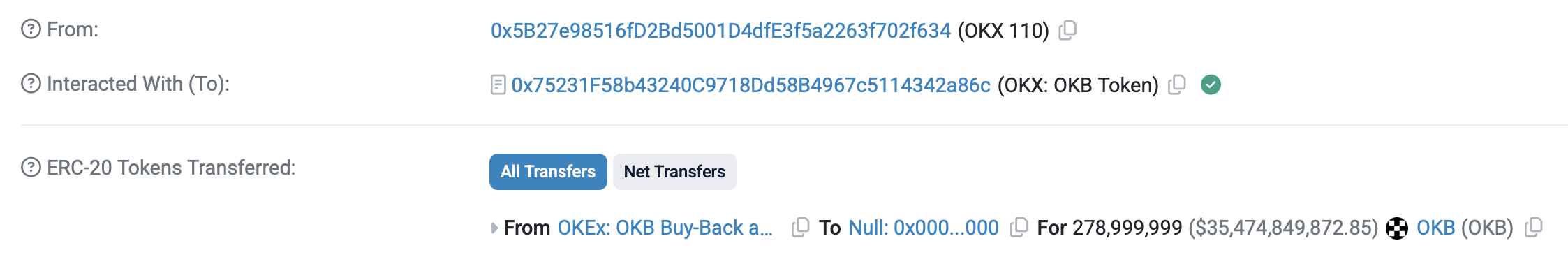 La plateforme OKX a burn 35 milliards de dollars de tokens OKB La plateforme OKX a burn 35 milliards de dollars de tokens OKB