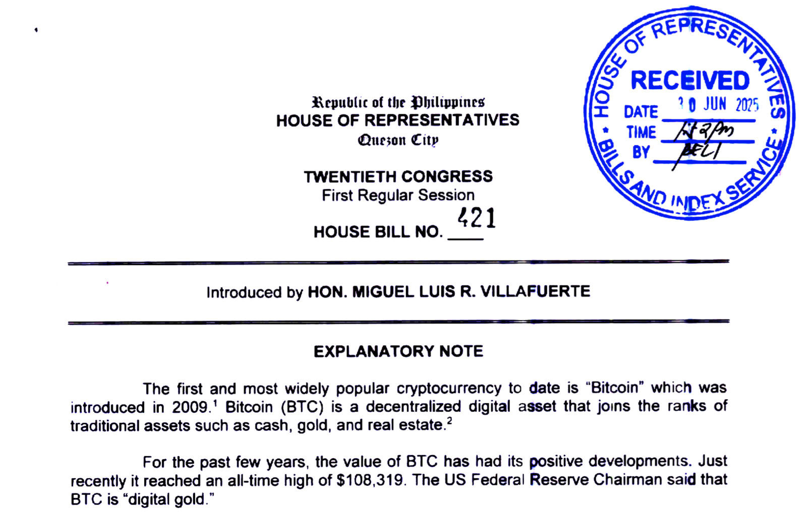Réserve stratégique Bitcoin Philippines