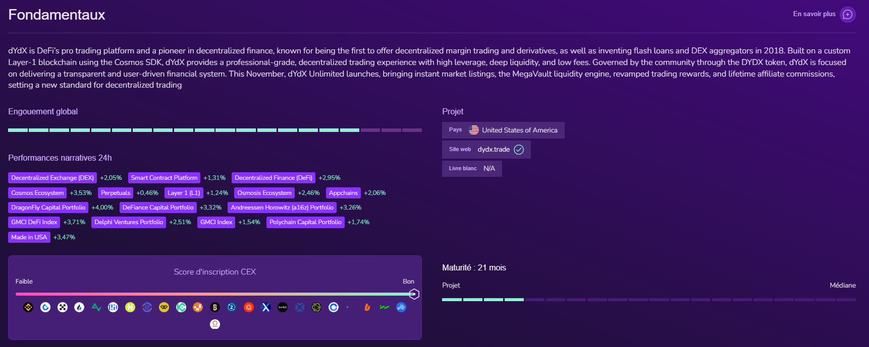 X-Ray dYdX Analyse Fondamentale X-Ray dYdX Analyse Fondamentale