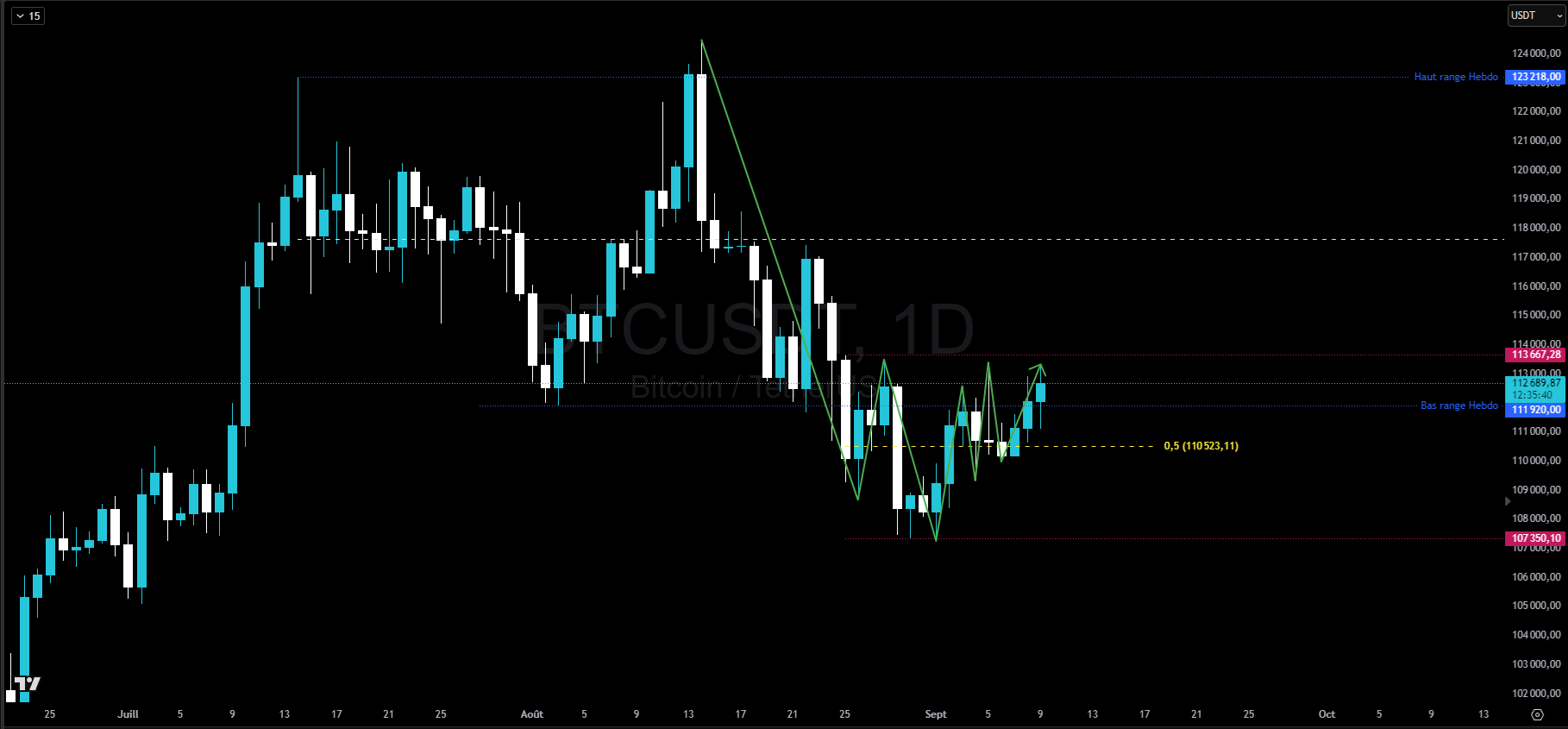 Bitcoin en journalier Bitcoin en journalier