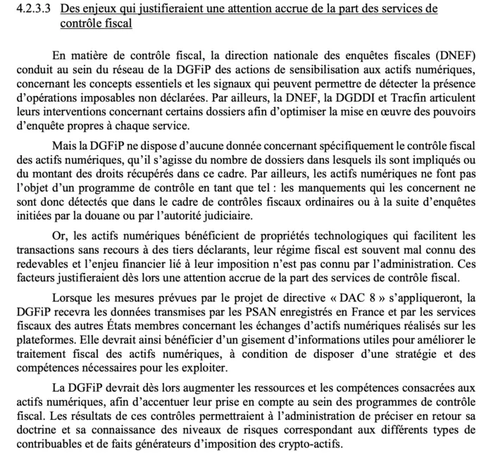 Extrait du rapport de la Cour des comptes sur les contrôles fiscaux