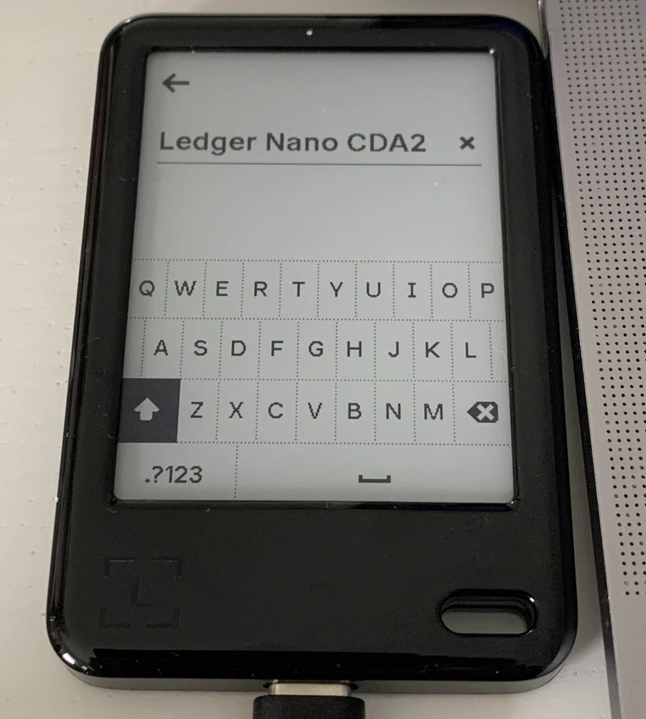 Donner un nom à son wallet Ledger Nano Gen5