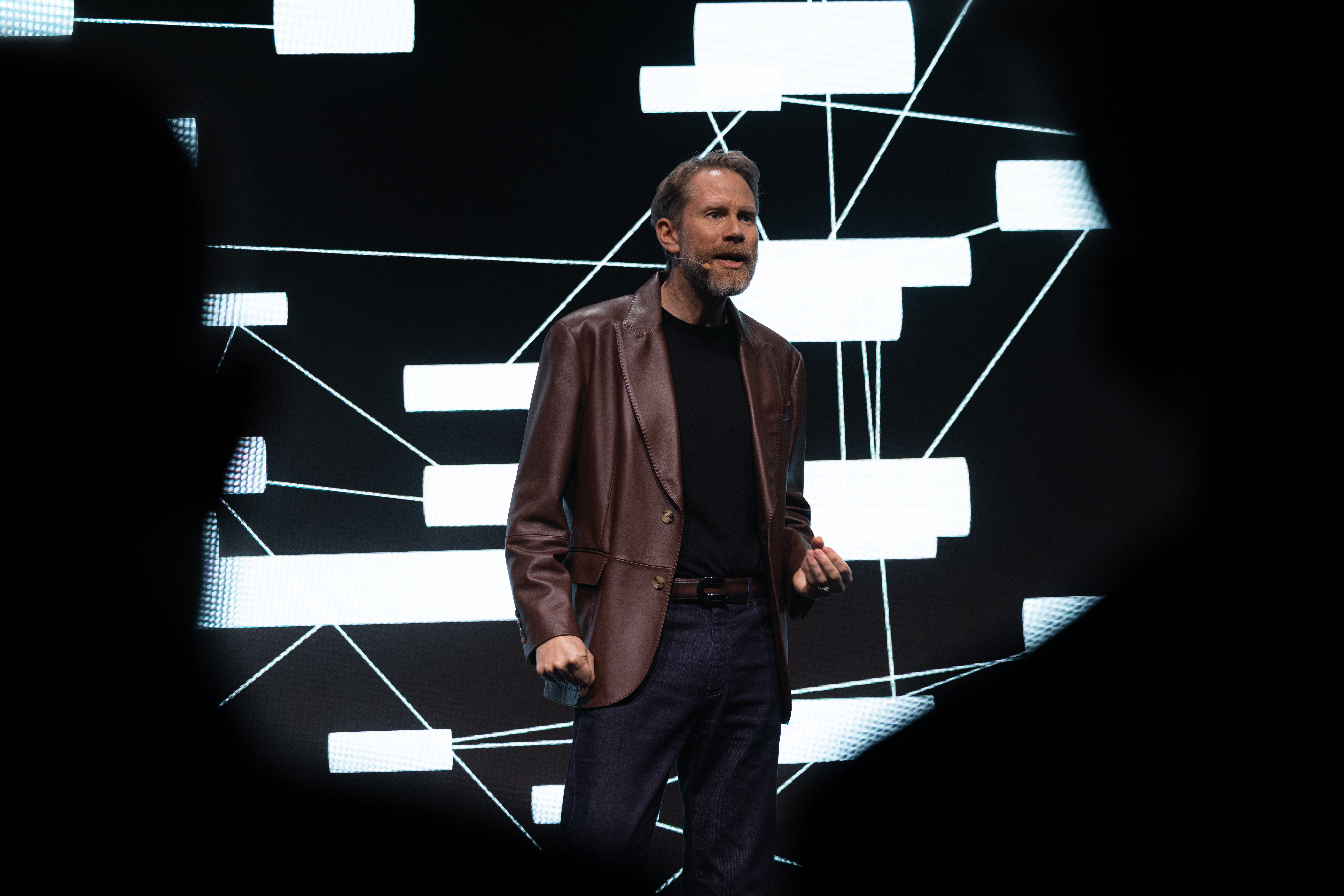 Éric Larchvêque lors de sa keynote Éric Larchvêque lors de sa keynote