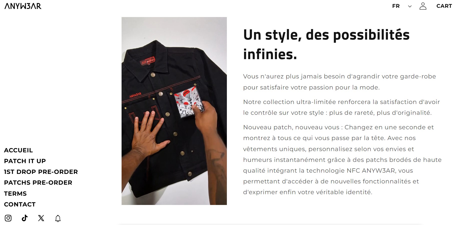 Site Web d'ANYW3AR Site Web d'ANYW3AR