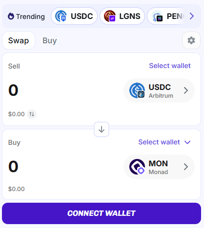 Swap USDC MON Swap USDC MON
