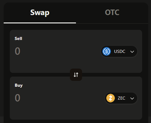 Swap USDC ZEC avec NEAR Intents Swap USDC ZEC avec NEAR Intents