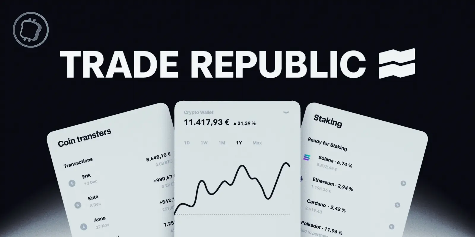 Trade Republic lance son Wallet Crypto : transférez, stakez et payez en crypto dans un cadre bancaire régulé