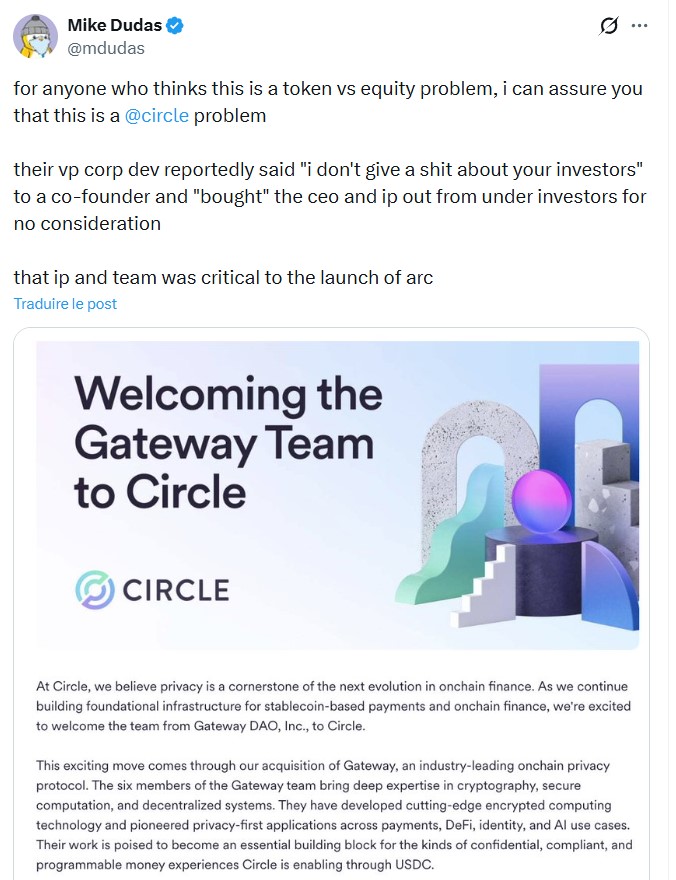 Tweet de Mike Dudas Tweet de Mike Dudas