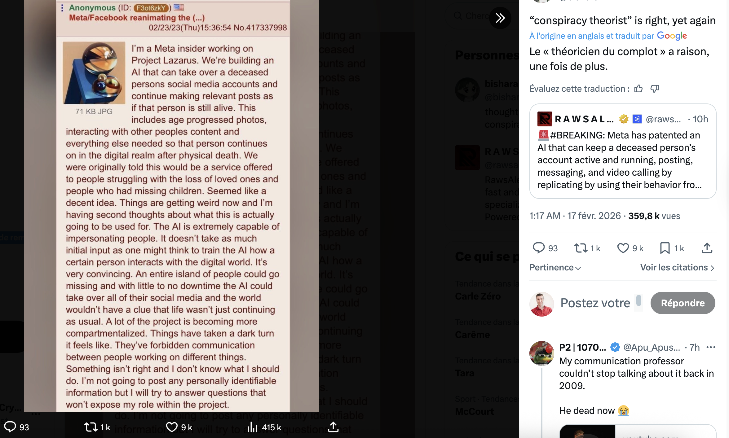 Message sur X Message sur X